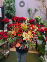 Загрузите изображение в программу просмотра галереи, Großer Premium Blumenstrauß Weihnachten - Adventsblumenstrauß