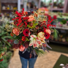 Загрузите изображение в программу просмотра галереи, Großer Premium Blumenstrauß Weihnachten - Adventsblumenstrauß